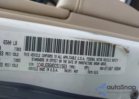 2013 Jeep Grand Cherokee Limited from USA, damaged, VIN 1C4RJEBG0DC511563